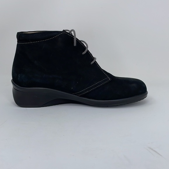 Finn Comfort Boots NWOT Ankle Booties Black Nubuck Leather Mostar US Women’s 7 - Picture 5 of 12
